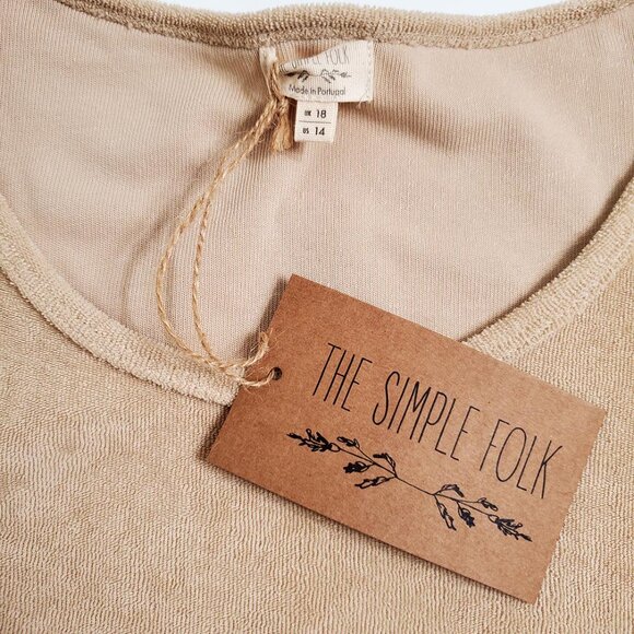 The Simple Folk Womens Oversized Terry Top Size 14 Ecru Organic Cotton - Picture 8 of 12